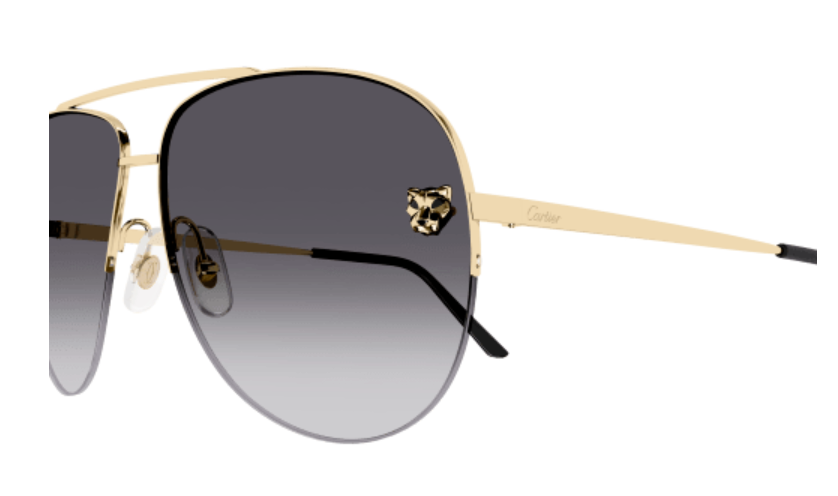 Panthère de Cartier Aviator Metal Sunglasses