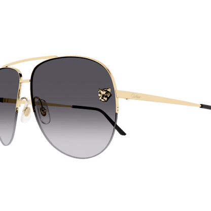 Panthère de Cartier Aviator Metal Sunglasses