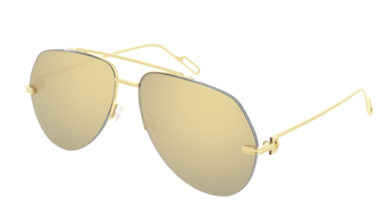 Precious de Cartier Aviator Solid Gold Sunglasses