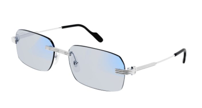 Première de Cartier Rimless Metal Sunglasses