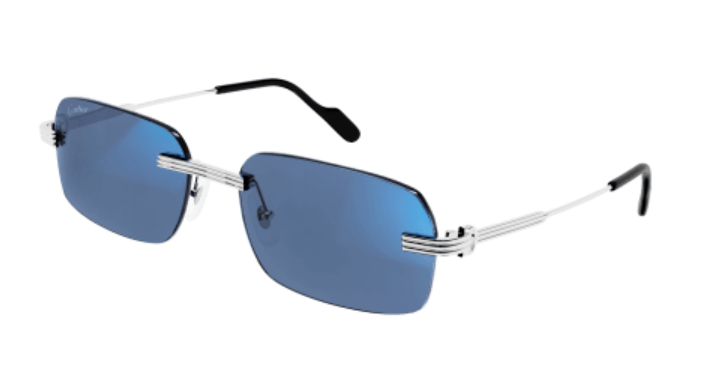 Première de Cartier Rimless Metal Sunglasses
