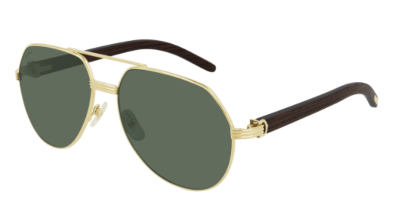 Première de Cartier Aviator Horn Polarized Sunglasses