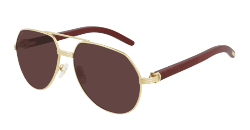 Première de Cartier Aviator Horn Polarized Sunglasses