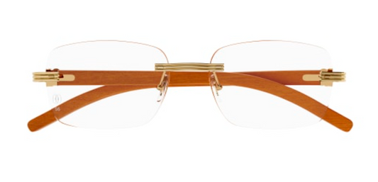 Première de Cartier Rimless Wood Eyeglasses