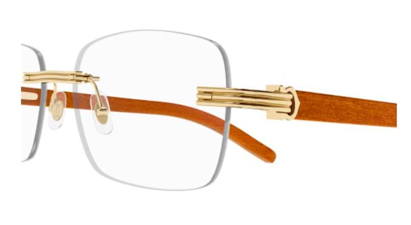 Première de Cartier Rimless Wood Eyeglasses