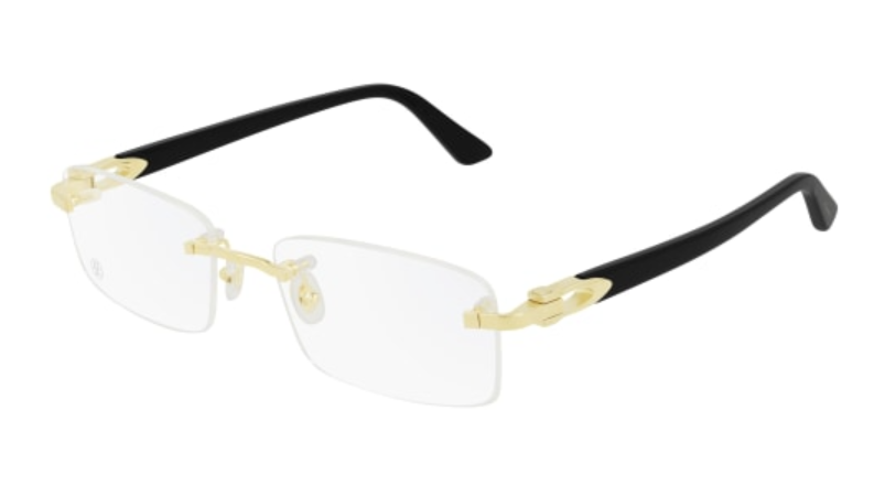 C Allongé de Cartier Motif Rimless Acetate Eyeglasses
