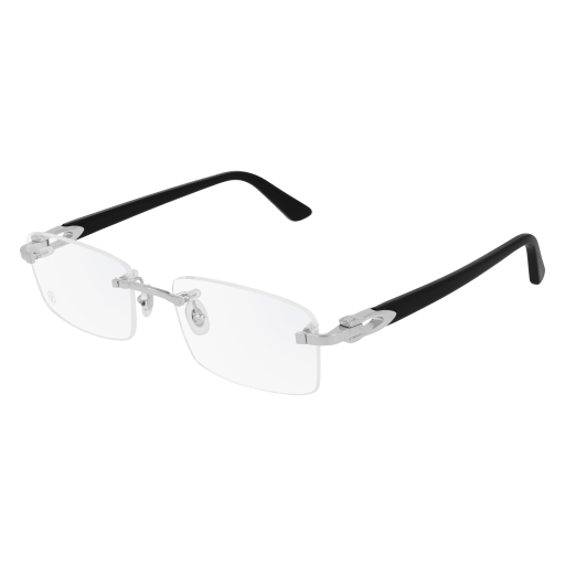C Allongé de Cartier Motif Rimless Acetate Eyeglasses