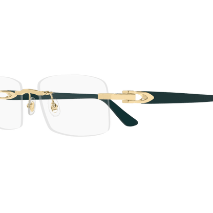 C Allongé de Cartier Motif Rimless Acetate Eyeglasses