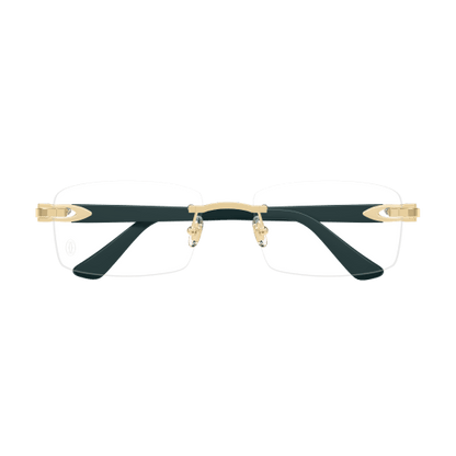 C Allongé de Cartier Motif Rimless Acetate Eyeglasses