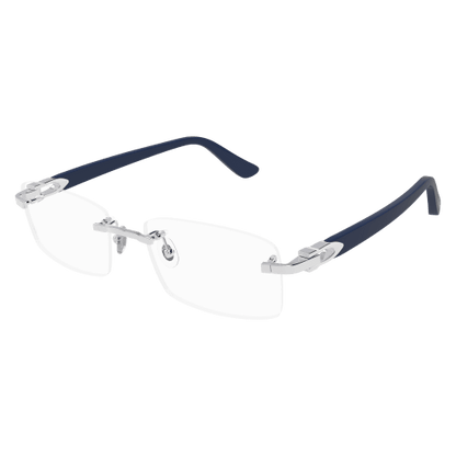 C Allongé de Cartier Motif Rimless Acetate Eyeglasses