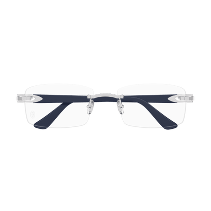 C Allongé de Cartier Motif Rimless Acetate Eyeglasses