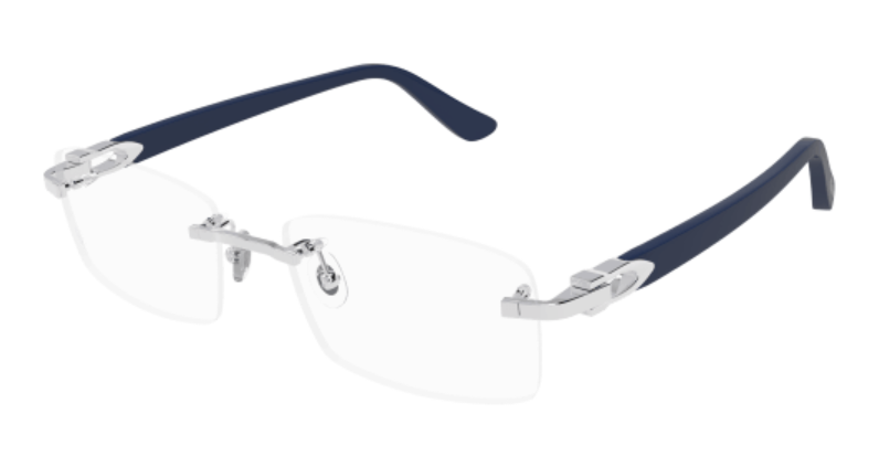 C Allongé de Cartier Motif Rimless Acetate Eyeglasses