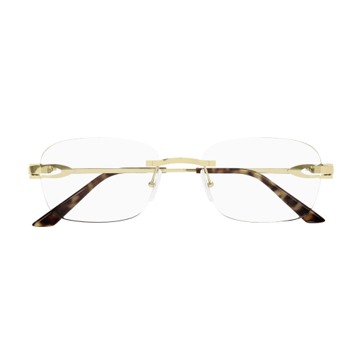C Allongé de Cartier Motif Rectangular Metal Eyeglasses
