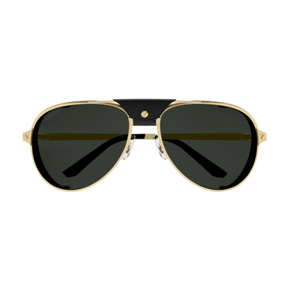 Santos de Cartier Aviator Metal Polarized Sunglasses