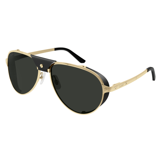 Santos de Cartier Aviator Metal Polarized Sunglasses