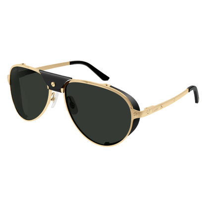 Santos de Cartier Aviator Metal Polarized Sunglasses