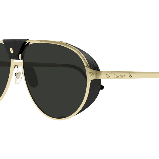 Santos de Cartier Aviator Metal Polarized Sunglasses