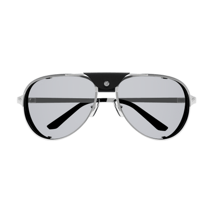 Santos de Cartier Aviator Metal Polarized Sunglasses