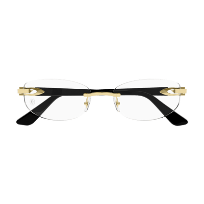 C Allongé de Cartier Motif Rimless Acetate Eyeglasses