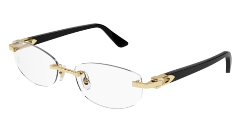 C Allongé de Cartier Motif Rimless Acetate Eyeglasses
