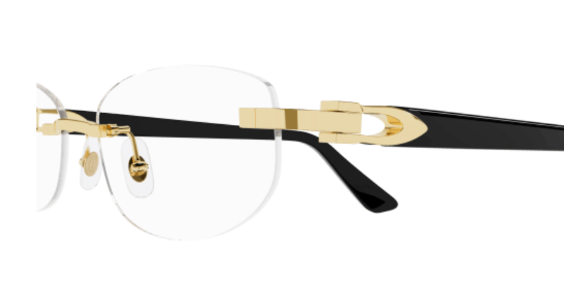 C Allongé de Cartier Motif Rimless Acetate Eyeglasses