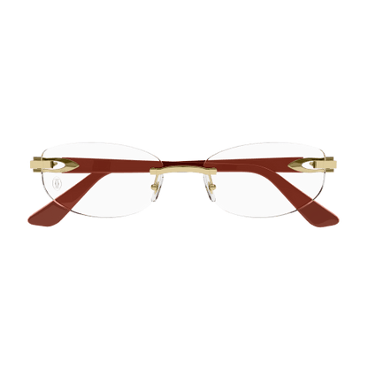 C Allongé de Cartier Motif Rimless Acetate Eyeglasses