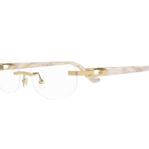 C Allongé de Cartier Motif Rimless Acetate Eyeglasses