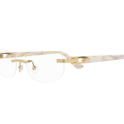 C Allongé de Cartier Motif Rimless Acetate Eyeglasses