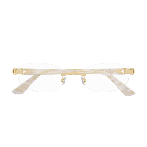 C Allongé de Cartier Motif Rimless Acetate Eyeglasses