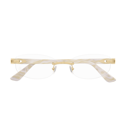 C Allongé de Cartier Motif Rimless Acetate Eyeglasses