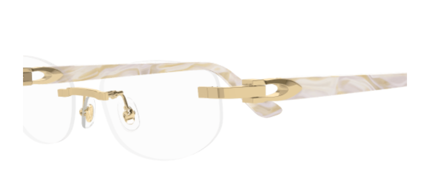 C Allongé de Cartier Motif Rimless Acetate Eyeglasses