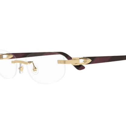 C Allongé de Cartier Motif Rimless Acetate Eyeglasses