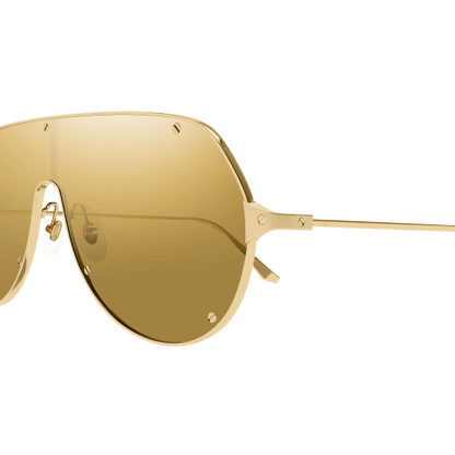 Santos de Cartier Aviator Metal Sunglasses