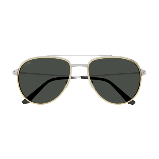 Santos de Cartier Aviator Metal Polarized Sunglasses