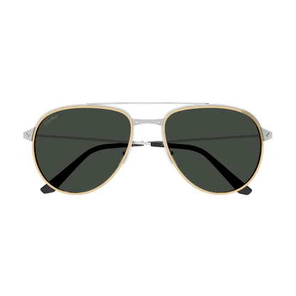 Santos de Cartier Aviator Metal Polarized Sunglasses