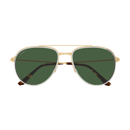 Santos de Cartier Aviator Metal Polarized Sunglasses