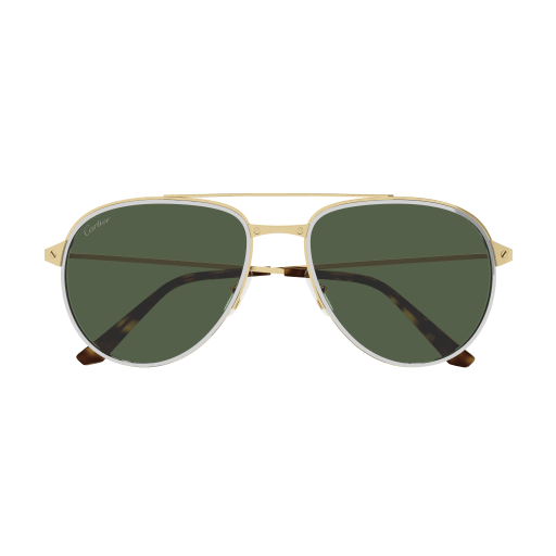Santos de Cartier Aviator Metal Polarized Sunglasses