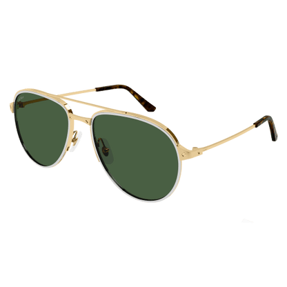 Santos de Cartier Aviator Metal Polarized Sunglasses