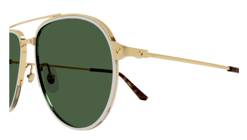 Santos de Cartier Aviator Metal Polarized Sunglasses