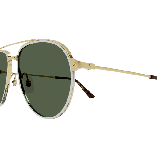 Santos de Cartier Aviator Metal Polarized Sunglasses