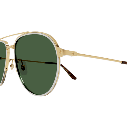 Santos de Cartier Aviator Metal Polarized Sunglasses