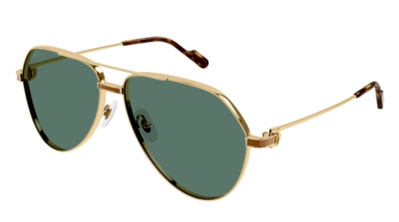 Première de Cartier Aviator Metal Sunglasses