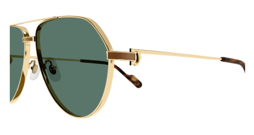 Première de Cartier Aviator Metal Sunglasses