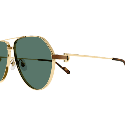 Première de Cartier Aviator Metal Sunglasses
