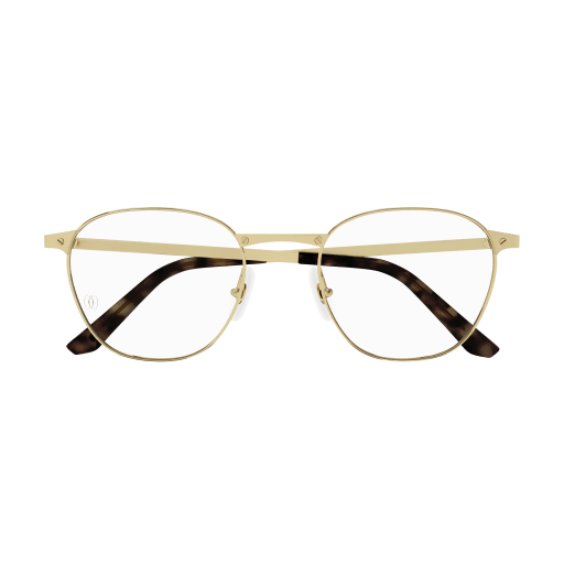 Santos de Cartier Round Metal Eyeglasses