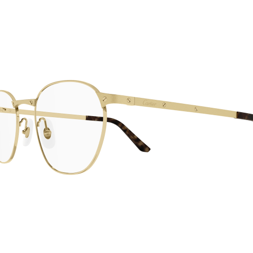 Santos de Cartier Round Metal Eyeglasses