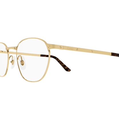 Santos de Cartier Round Metal Eyeglasses