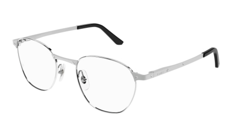 Santos de Cartier Round Metal Eyeglasses