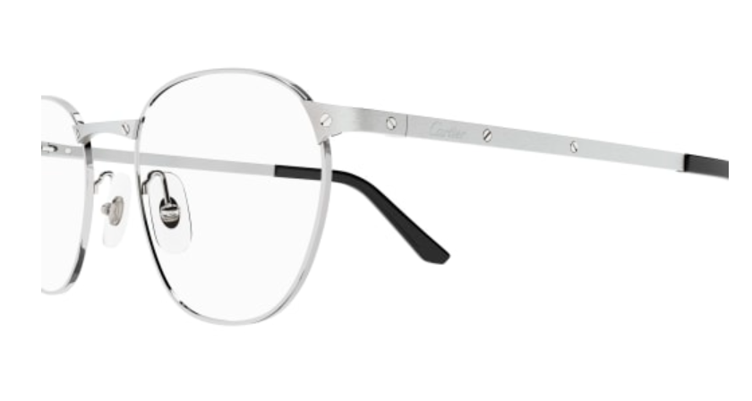 Santos de Cartier Round Metal Eyeglasses