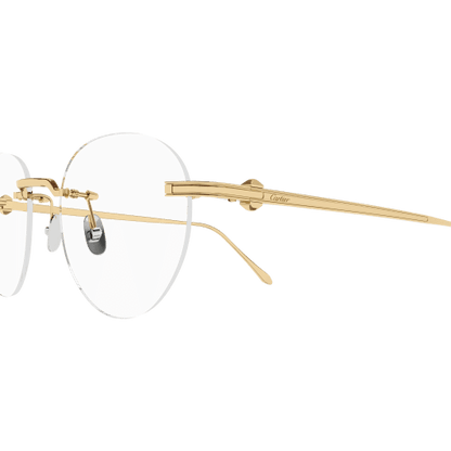 Pasha de Cartier Round Rimless Titanium Eyeglasses
